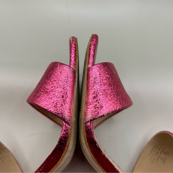 Sam Edelman Delaney Metallic Leather Mules. Size 7 Pom Pink - Picture 10 of 14